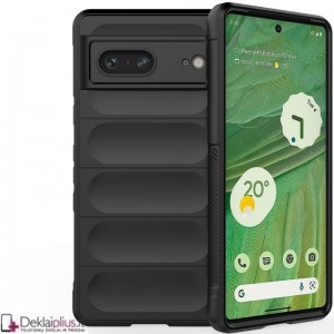 Magic Shield guminis dėklas su kameros apsauga - juodas (Google Pixel 7)